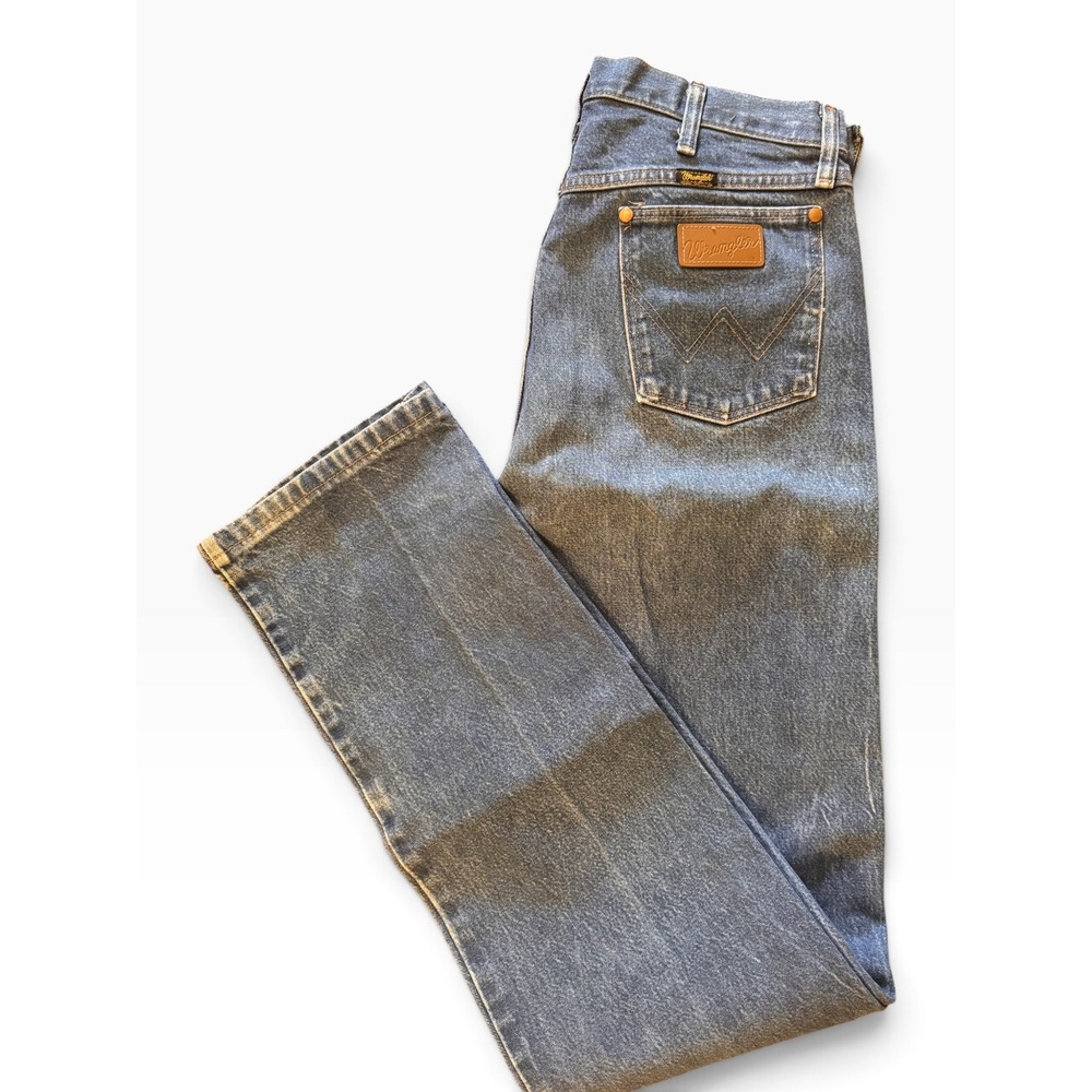 Wrangler Cowboy Cut 13MWZ Mens Jeans 35x38 Medium Wash Straight Leg Denim